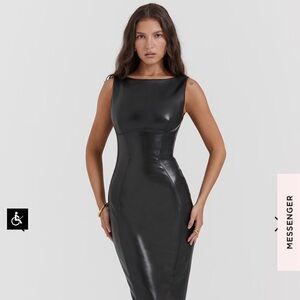 House of CB Faux leather dress